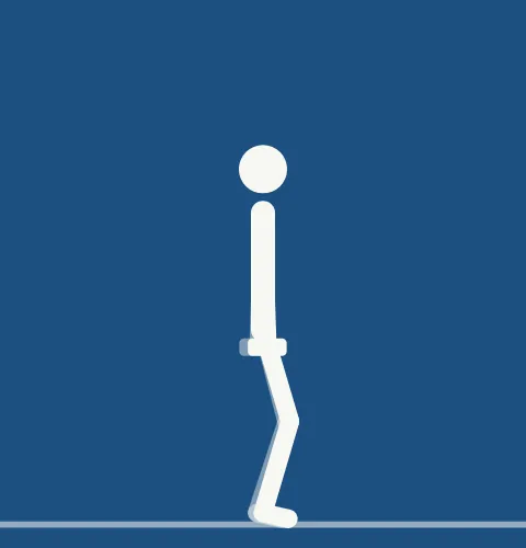 Animated demonstration: a Romanian deadlift hinging at the hips with a straight back